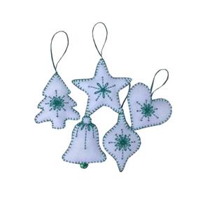 آویز تزیینی طرح کریسمس مجموعه 5 عددی