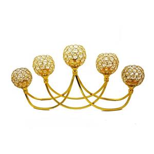 شمعدان مدل پنج شعله نگین دار قایقی