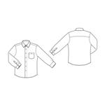 الگوی خیاطی پیراهن مردانه مدل کلاسیک متد مولر کد 002