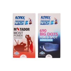 کاندوم ناچ کدکس مدل Matador بسته 12 عددی به همراه کاندوم ناچ کدکس مدل 690Big Dots بسته 10 عددی