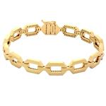 دستبند طلا 18 عیار زنانه طلای مستجابی مدل جلوا ورتو کد 19