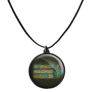 گردنبند پرمانه طرح آیت الکرسی کد pmb.27791 مدل دو طرفه