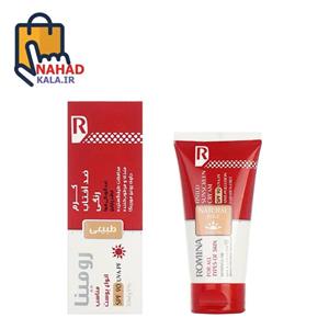 کرم ضد آفتاب رومینا مدل Natural Beige-90 حجم 50 میلی لیتر