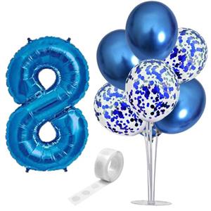 بادکنک آرایی مسترتم طرح کروم شیشه ای پولک دار کد 8 بسته 10 عددی