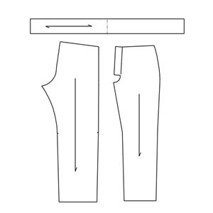 الگو خیاطی شلوار زنانه متد تجاری سایز 36 تا 44 مدل پشت کمر کش