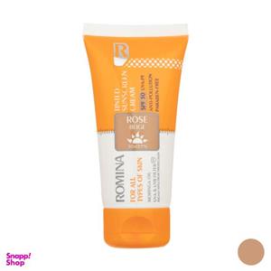 کرم ضد آفتاب رومینا مدل Rose Beige-50 حجم 50 میلی لیتر