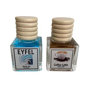 خوشبوکننده هوا خودرو ایفل مدل کافه لته و آب سرد کد Coffe Latte-Cool Water حجم 10 میلی‌ لیتر بسته 2 عددی 