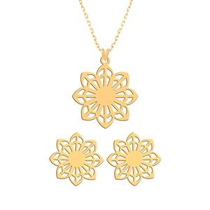 نیم ست طلا 18 عیار زنانه فرشته مدل اسلیمی 000089