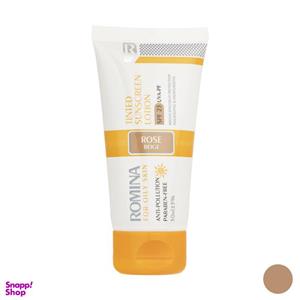لوسیون ضد آفتاب رومینا مدل Rose Beige-25 حجم 50 میلی لیتر