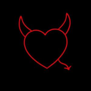 چراغ نئونی دیواری طرح قلب شاخ دار