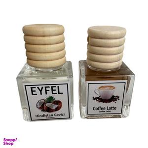 خوشبوکننده هوا خودرو ایفل مدل کافه لته و نارگیل کد Coffe Latte-Coconut حجم 10 میلی‌ لیتر بسته 2 عددی
