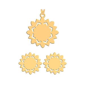 نیم ست طلا 18 عیار زنانه فرشته مدل اسلیمی WHSL-00012