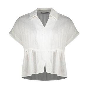 شومیز آستین کوتاه زنانه نیزل مدل 0545-001 رنگ سفید Nizel P04600100191030545 Short Sleeve Shirt For Women 