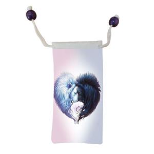 کاور عینک اطلس آبی طرح مفهومی جنگل و شیر و قلب و عشق مدل KE1144