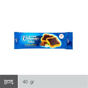 بیسکوییت با روکش شکلات فندقی ویتانا مقدار 40 گرم