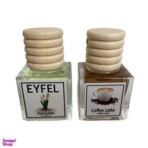 خوشبوکننده هوا خودرو ایفل مدل کافه لته و گل یخ کد Coffe Latte-Snowdrop حجم 10 میلی‌ لیتر بسته 2 عددی