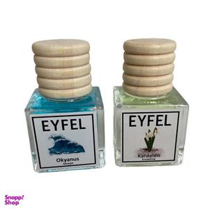 خوشبوکننده هوا خودرو ایفل مدل گل یخ و اقیانوس حجم 10 میلی‌ لیتر بسته 2 عددی