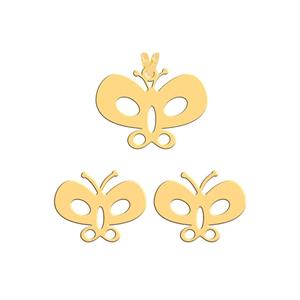 نیم ست طلا 18 عیار زنانه فرشته مدل پروانه  WHSLZ-000514