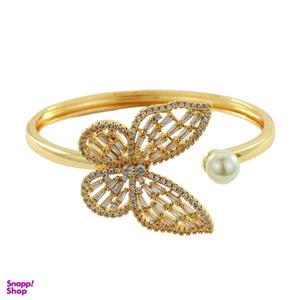 دستبند النگویی زنانه وای اس ایکس مدل پروانه و مروارید کد AAD-95