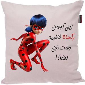 کوسن کودک مدبرتر مدل دخترکفشدوزکی طرح  اسم رکسانا