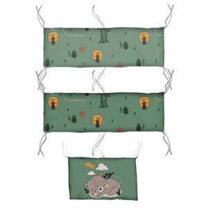 محافظ تخت کودک شمسه نگار مدل جنگل کد P06 مجموعه 3 عددی