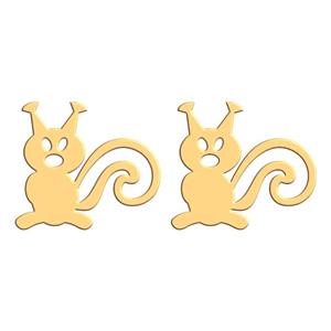گوشواره طلا 18 عیار زنانه فرشته طرح سنجاب WEL-000435