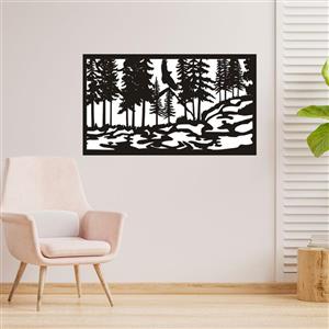 دیوارکوب طرح جنگل و عقاب و کوه و درخت مدل A1054-1424 