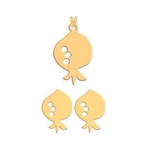 نیم ست طلا 18 عیار زنانه فرشته مدل انار WHSL-000106