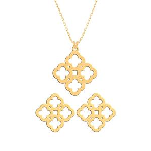 نیم ست طلا 18 عیار زنانه فرشته مدل اسلیمی WHSLZ-000037