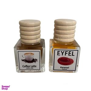 خوشبوکننده هوا خودرو ایفل مدل کافه لته و کارامل کد Coffe Latte-Caramel حجم 10 میلی‌ لیتر بسته 2 عددی