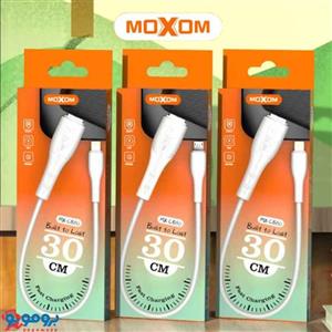 کابل شارژر تایپ سی موکسوم مدل mx-cb80 30 سانتی متری_ 6 ماهه ی تعویض
