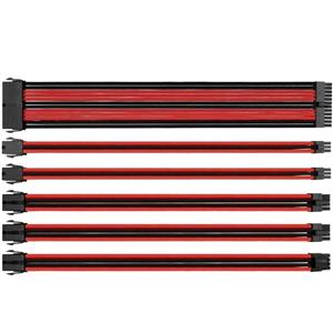 کابل افزایش طول منبع تغذیه ترمالتیک TtMod Sleeve Cable Red Black Thermaltake Extension 