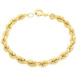 دستبند طلا 18 عیار زنانه طلای مستجابی مدل طنابی کد 1
