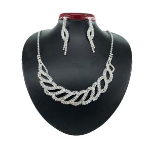 نیم ست زنانه تیتانیوم طرح جواهر کد w-se-05