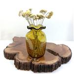 گلدان شیشه ای دستساز مدل روشا گلدان سبز گلدان آبگینه شیشه دستساز گلدان عسلی
