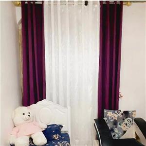 پرده کامل پنجره 150-200 سانتی بدون نیاز به آسترجمعا5متر پارچه