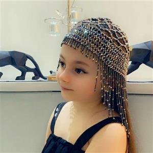 کلاه کریستالی هفت رنگ  مدل کلوپاترا ( اکسسوار مو )