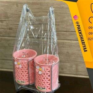 جای قاشق و چنگال 2 قلو اویز