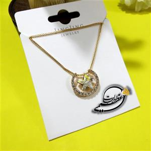 گردنبند برند Xuping مدل JingJing از جنس مس و روکش طلا بسیار زیبا با کریستال سوارسکی Swarovski تراش خورده اصلی کد 17