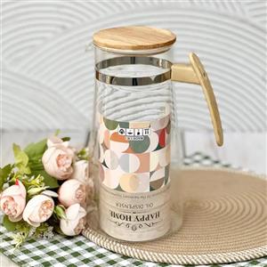 روغن ریز پیرکس با درب بامبو بسیار شیک وزیبا ودرجه یک  باحجم 850 میل