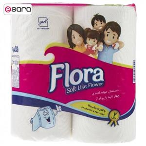 دستمال حوله کاغذی فلورا بسته 2 عددی Flora Paper Towel 2pcs