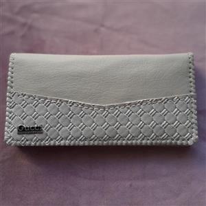 کیف پول چرمی طرح حصیری