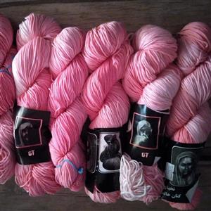 کاموا مرسریزه اسپرت آنا رنگ صورتی پررنگ و کمرنگ100گرمی