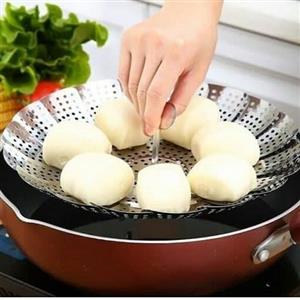 بخارپز استیل ضد زنگ قابل تنظیم پایه دار و دسته دار