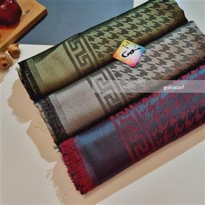 روسری نخ ابریشم ژاکارد لمه گل پیچازی  دورو قواره 140 ریشه سوزنی دورو ایستایی خوب 4فصل