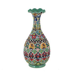 گلدان سفالی میناکاری گالری اوستا طرح لب چین کد 4441