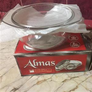 کاسه بلور درب دار مارک الماس