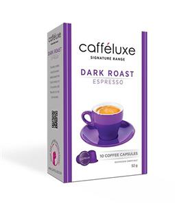 کپسول قهوه نسپرسو کافه لوکس دارک رست Espresso Dark Roast Caffeluxe Espresso Dark Roast Nespresso  10 Capsules