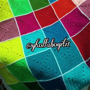پتوی نوزادی قلاب بافی پتو نوزاد دستبافت پتوی بافتنی نوزادی