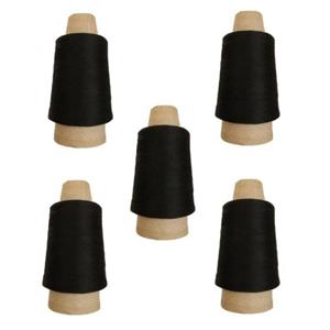 دوک نخ سردوز (نخ ترویرا) (نخ استرچ) 100 گرمی مشکی (5 عددی)